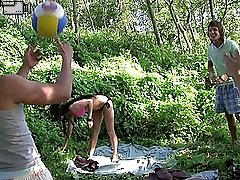 3 free drunk movies Drunk coeds play beach volley-ball and get hardly pumped