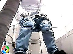 Girls of winter filmed piddling in a spycammed loo